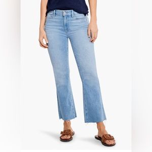 Paige Collette Crop Flare Jeans with Raw Hem